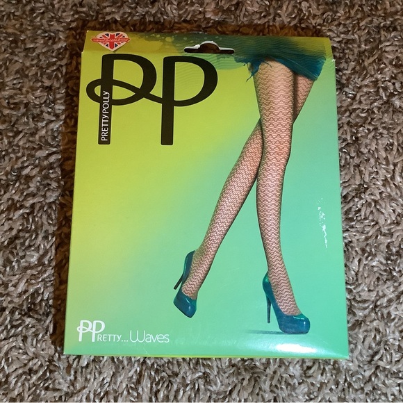 Pretty Polly mesh wave tights, color nude, One Size - Picture 1 of 12